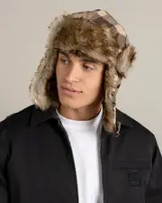 [Dexter] Dexter Men's Spotter Trapper Hat in Brown Check One Size Brown Check