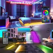 Lights for Bedroom 100 Ft LED Strip Lights Bluetooth Music Sync With Remote