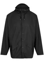 Rains Short Matte Rubberised Raincoat - Black - XL XL