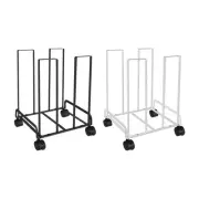 Carton Storage Rack Cart with Wheels Mobile Cardboard Stand Multifunctional