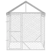 Outdoor Dog Kennel with Roof Pet Dog Cage Crate House Lockable Playpen 2x2x2.5 m