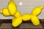 CROCHETED BALLOON DOG 13" PLUSHY *FREE SHIPPING*