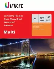 A4 Thermal Hot Laminated Pouches 150 Micron 75x2 Clean and Clear Uinkit