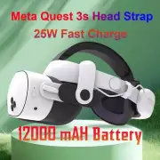 12000mAh Battery Pack Head Strap for Meta Quest 3s VR Accessories 2024 Oculus Qu