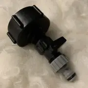 IBC Tote Water Tank Hose Adapter - Black/Gray, 2”x3/4”