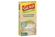Glad Bio Based Sandwich Snap Lock Bags 40 Pack x 6