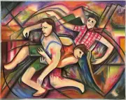 Oomph by J. Kelley 2003 23 7/8" x 19" Pastel Chalk?