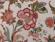 2 Drapes French Jacobean Printed Cotton/Rayon Highly Detailed in WOODROSE