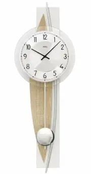 Modern wall clock with quartz movement from AMS AM W7455 NEW