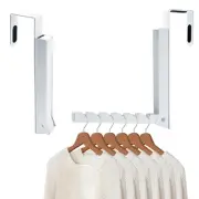 Over The Door Hanger Hooks for Clothes, Over The Door Coat Hook Portable Clot...