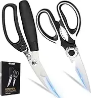 Kitchen Shears Heavy Duty Kitchen Scissors,Poultry Shears & Meat Cutter Scissors Kitchen Essentials Cooking Food Chopping Scissors Utility Scissors Bone Shears for Chicken/Poultry/Fish/Meat(2 Pack)