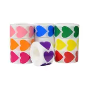 8 Rolls Heart Stickers 500PCS Per Roll Self Adhesive Label Love Sealing Sticker
