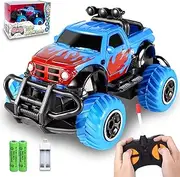 ZCOINS Blue Mini RC Remote Control Cars Toy 1:43 Scale for Kids Boys Girls, Small Truck Radio Controlled Off Road Vehicle Racing Car for Outdoor Indoor Christmas Birthday Gifts Present