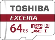 Exceria M302 64GB Micro SD Memory Card 90 Mb/S 4K - Thn-M302R0640Ea,Red/White