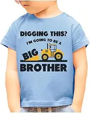 Tstars Big Brother Shirt for Boys Tractor Toddler