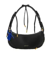 Off-White Braided-Trim Top Handle Bag One size Black