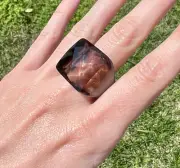 Smoky Quartz Gemstone Ring - Handmade Ring - Gemstone Ring - Size 8