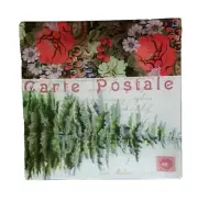 Fringe Studio Large Square Glass Tray,Flower & Pine tree,9" Holiday GIFT NEW