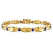Julianna B. Precious Gems Station Bracelet 10k Gold in Sapphire at Nordstrom One Size