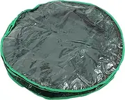 NOLITOY 1Pc Christmas Wreath Storage Bag with Clear Window Present Packing Holder for Holiday Decorations Festive Storage for Wreaths