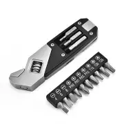 Mini Multifunction Adjustable Wrench Screwdriver 13 Bits Stainless Steel Outdoor Home Diy Hand Tools