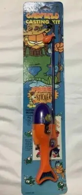 Garfield the Cat Berkley Vintage Fishing Pole Rod Reel Combo Kids Sealed - NEW