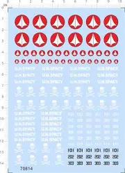 Detail Up 1/100 Scale VF-1 U.N.SPACY Macross Spacecraft Model Water Slide Decal
