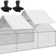 2 Pcs Chicken Coop Cover Waterproof 11.5 X 6.6 Ft Chicken Run Cover Coop Tarp Ac