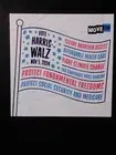 Kamala Harris Tim Walz 2024 - Vote NOV 5 Flag Style Square Sticker 3.75" x 3.75"