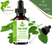 Pure Herbs Moringa 100% Pure & Natural Moringa oleifera Carrier Oil