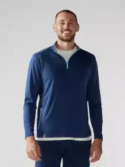 NWT Chubbies Men’s The Lakeside (Movementum QZ) Blue Quarter Zip Pullover Small