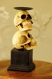 Mark Roberts Limited Edition Halloween Skull Candel Holder