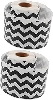 COOPHYA Blackboard Border Trim 2 Rolls Black White Decorative Borders Stickers