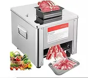 ele ELEOPTION Stainless Steel Meat Slicer 850W 220V Commercial Meat Cutter Machine for Home Use, 2.5MM Thickness Effortlessly Slice Bread Cheese Slicer Machine AU Plug