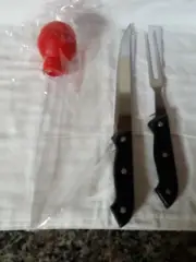 Sharper Imaging carving fork, knife & baster new