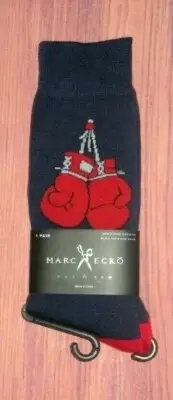 MENS MARC ECKO BOXING GLOVES NAVY BLUE CREW SOCKS (SHOE SIZE 6-12)