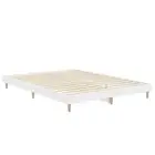 Bed Frame White 137X187 Cm Double Size Engineered Wood plywood Double Bed Frames