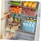 2Pack Roll Out Fridge Caddy Bins Pull Out Drawer with Wheels Refrigerator