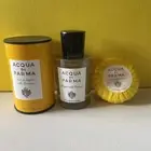 AQUA DI PARMA 3 pc Toiletry Set ~ Bath Salts Soap & Shower Gel