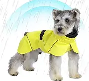 Rain Coat for Dogs, Double Collar Waterproof Dog Raincoat, Adjustable Reflective Pet Poncho Lightweight Jacket Clothes for Medium Doggy, Puppy & Outdoor