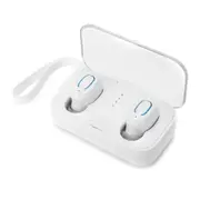 T18S TWS Wireless Earbuds bluetooth 5.0 Earphone Mini Portable Stereo Headphone with Mic for iPhone Xiaomi Huawei WHITE COLOR