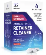 Retainer Cleaner & Denture Cleanser (180) Tablets by Bastion (6-Month Supply)