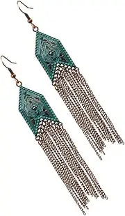 [WRITWAA] 1 Pair of Dangle Earrings for Women Arrow Shape Tassel Earrings Fashion Hook