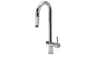 VALE Superb Goose Neck Kitchen Mixer Tap - with Pull-Out - Chrome