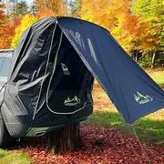 Car Boot Tent for Camping – Rainproof Waterproof Car Tailgate Tent with Double Layer Sun Protection Sunshade – Portable Hatchback Car Tent suitable for SUV MPV Van with Mesh Mosquito Net 3000MM UPF50+