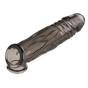 Men Reusable Condom Male Penis-Extender-Enlarger-Sleeve Bigger-Girth-Enhancer 7"
