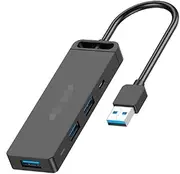 SHU-Store Fit for USB Hub 3.0 Multi USB Splitter 4 USB Port 3.0 2.0 Fit for Lenovo Xiaomi MacBook Pro PC Hub USB 3 0 (Color : 6 Iin 1 USB3.0 HUB)