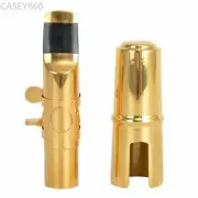 US #5-9 Gold Soprano Saxophone Sax Metal Mouthpiece w/ Cap Ligature Good Sound
