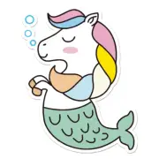 Unicorn Mermaid Seahorse Vinyl Decal Sticker - ebn9021
