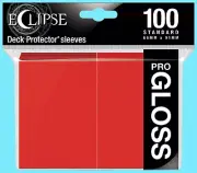 100 ULTRA ECLIPSE PRO GLOSS APPLE RED DECK PROTECTORS Standard Card Sleeves ccg